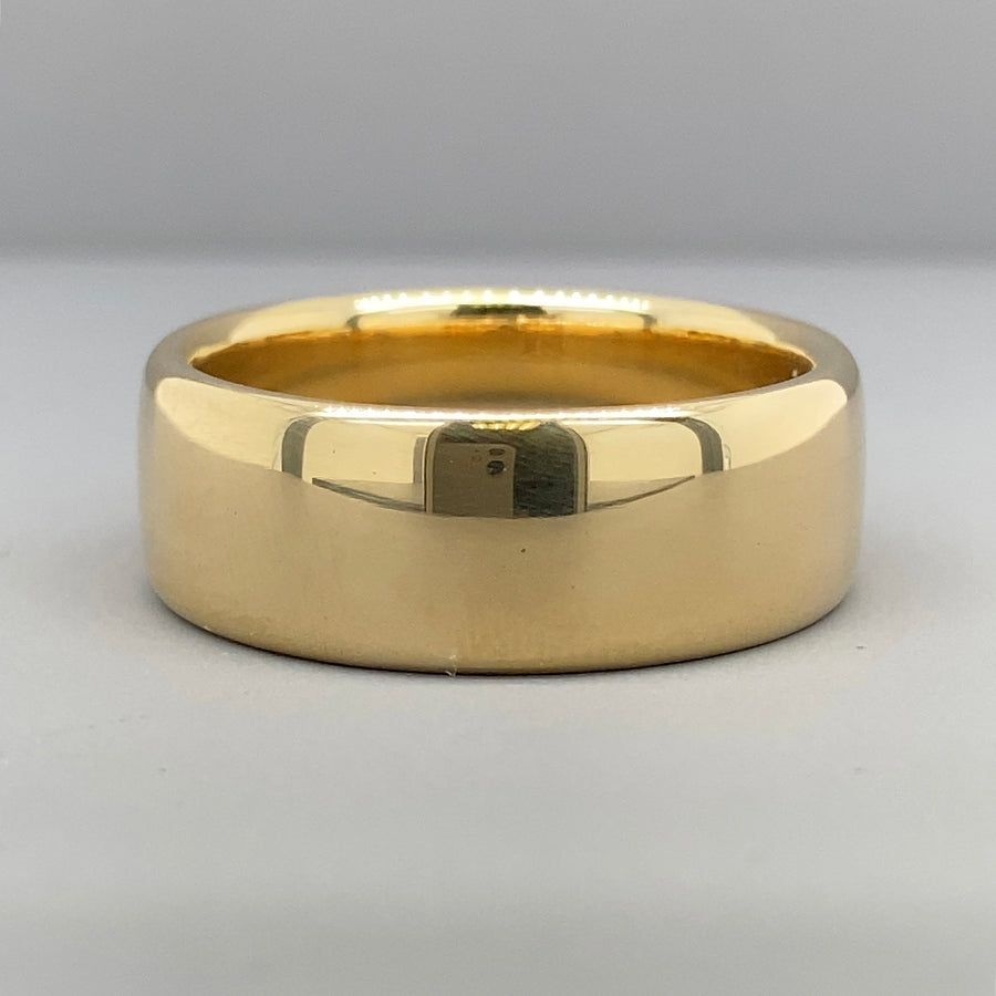 9ct Yellow Gold Band Ring - Size U 1/2