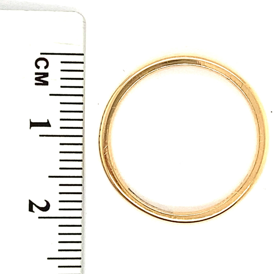 18ct Yellow Gold Thin Band Ring Size O 1/2 Pickwick Jewellers