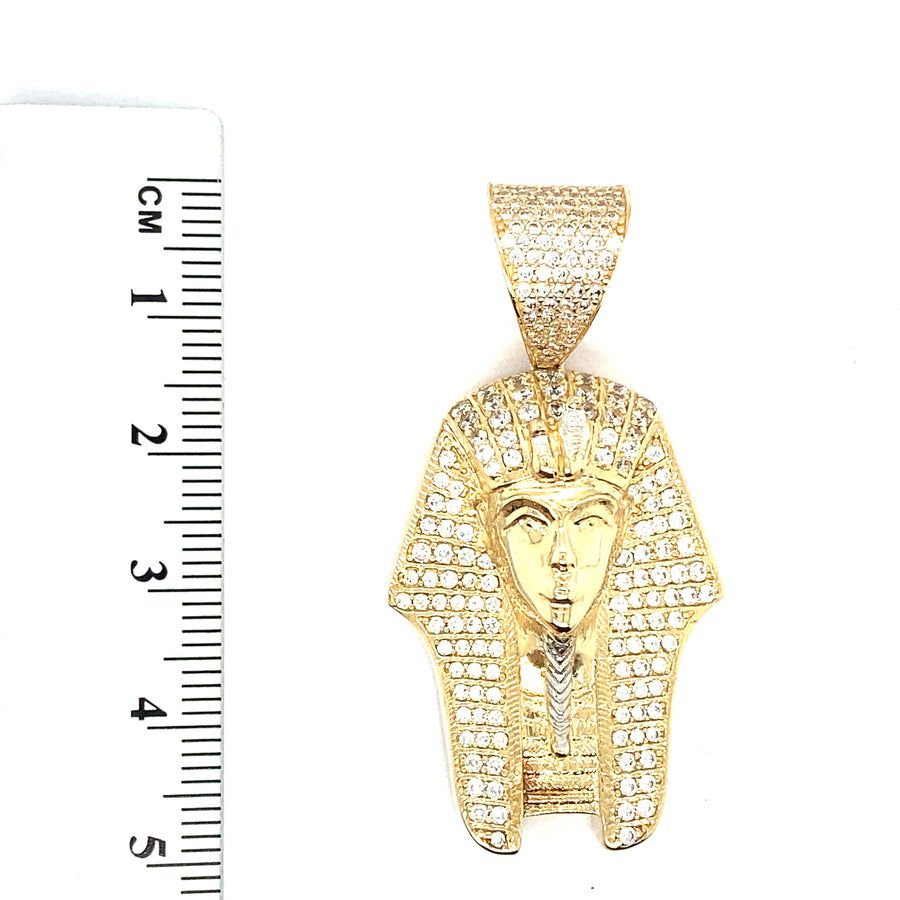 14ct Yellow Gold Cubic Zirconia Pharaoh Pendant