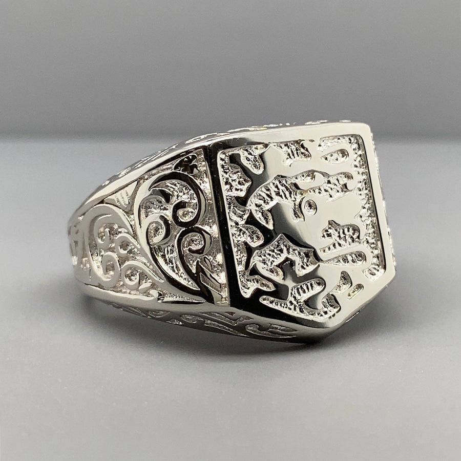 Sterling Silver Three Lions Ring - Size U (NEW!)