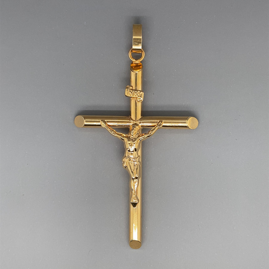 9ct Yellow Gold Crucifix Pendant
