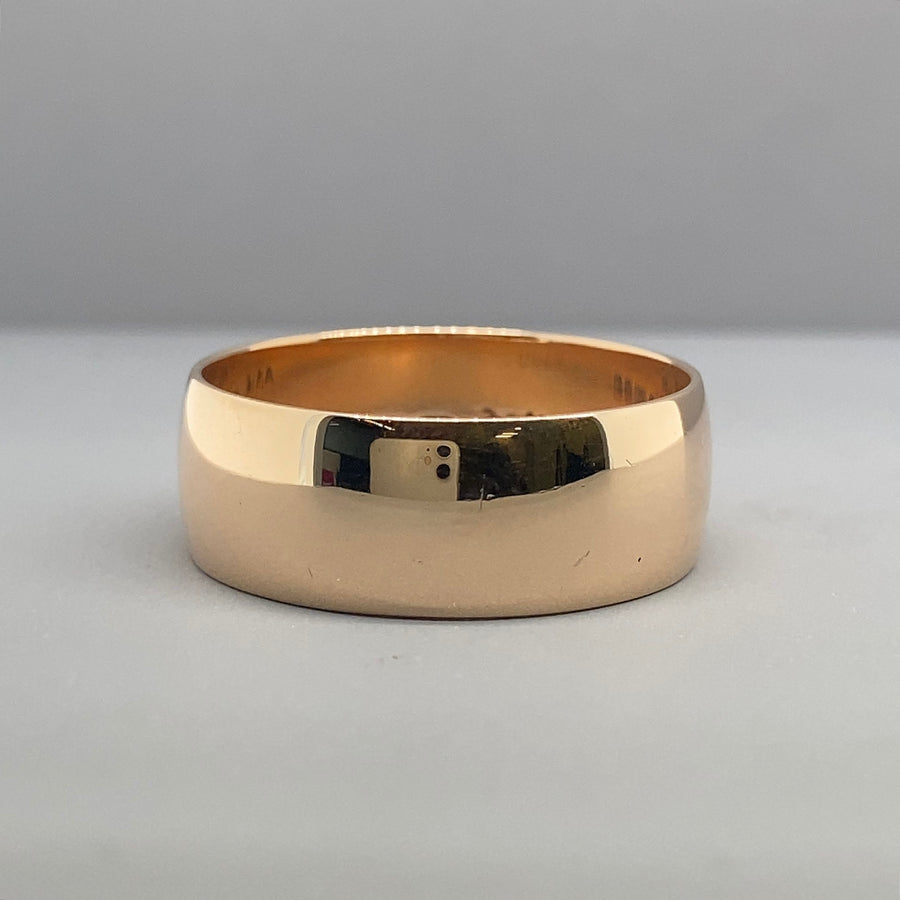 9ct Yellow Gold Band Ring - Size U 1/2