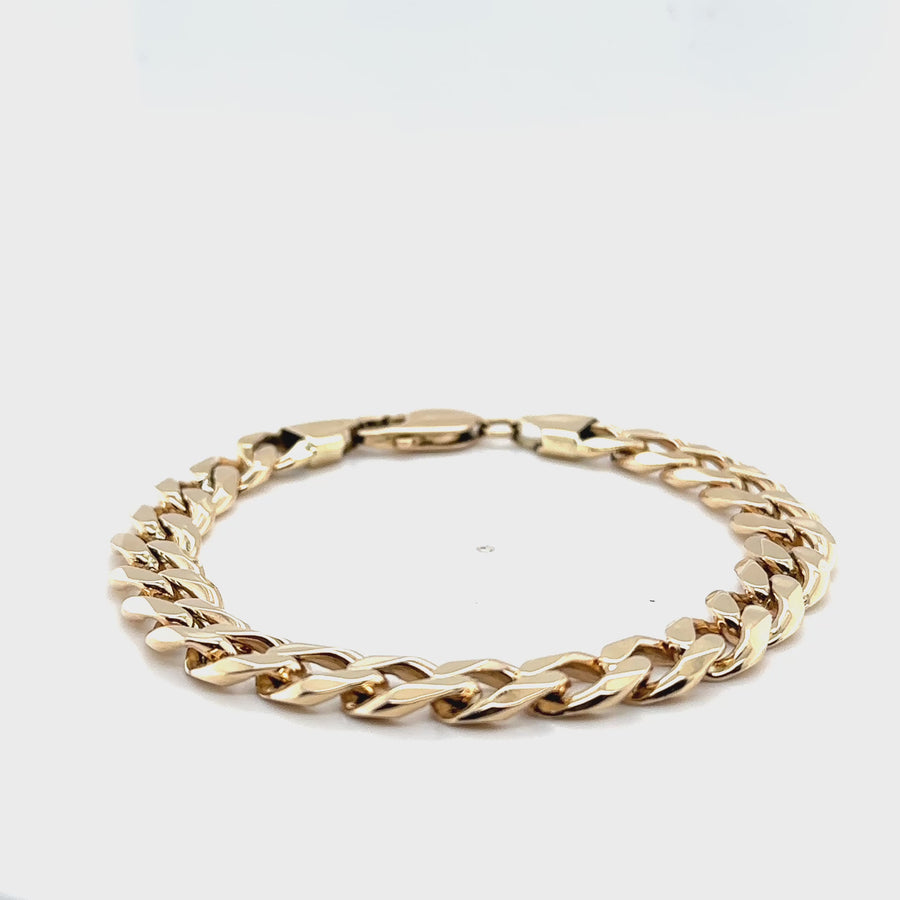 9ct Yellow Gold Curb Bracelet