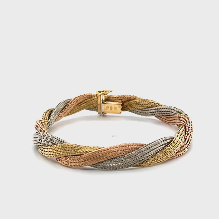 18ct Tri-Colour Platted Bracelet