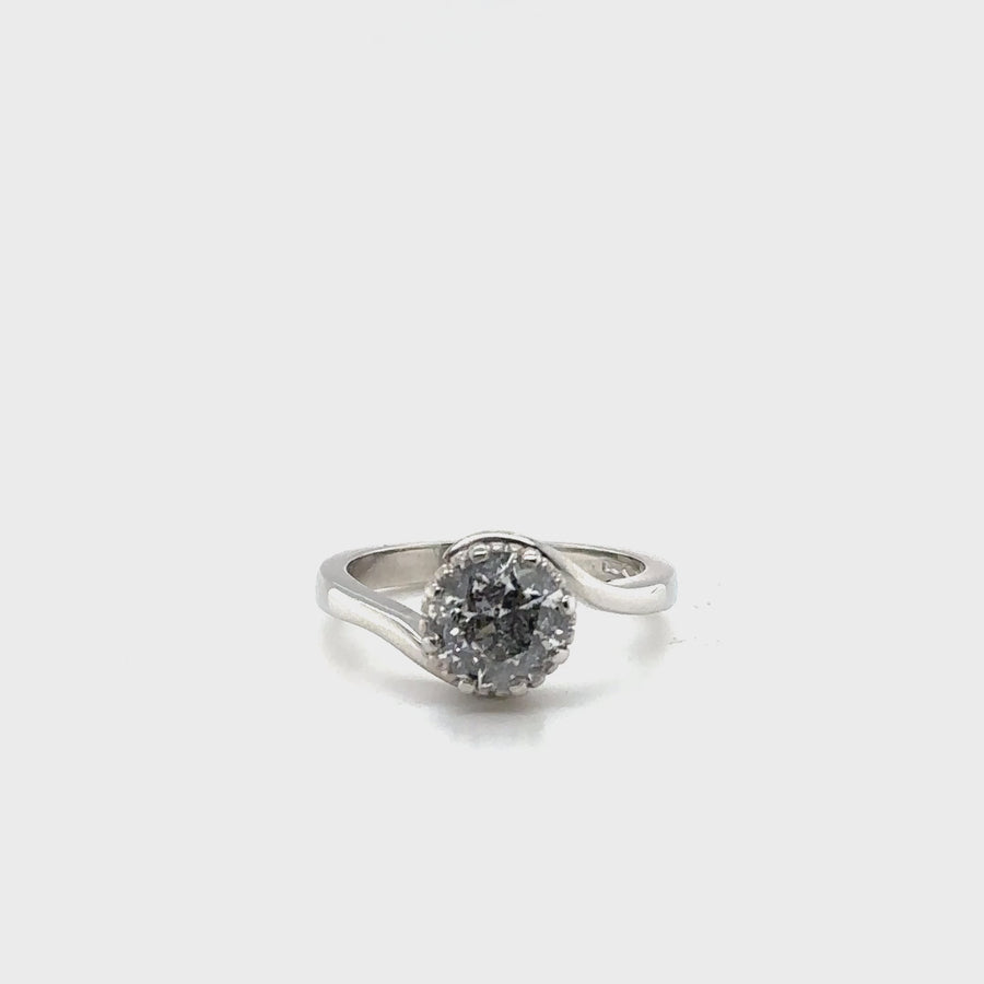Platinum Single Stone Diamond Ring (c. 1.80ct) - Size P
