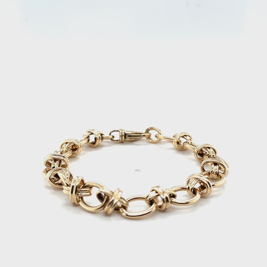 9ct Yellow Gold Fancy Link Bracelet