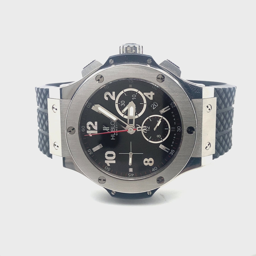 Pre-Owned Hublot Big Bang Steel and Rubber Watch (Gents)