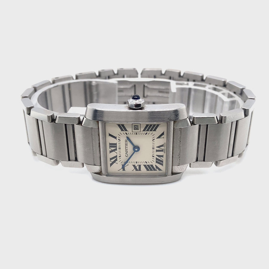 Pre-Owned Stainless Steel Tank Cartier Watch