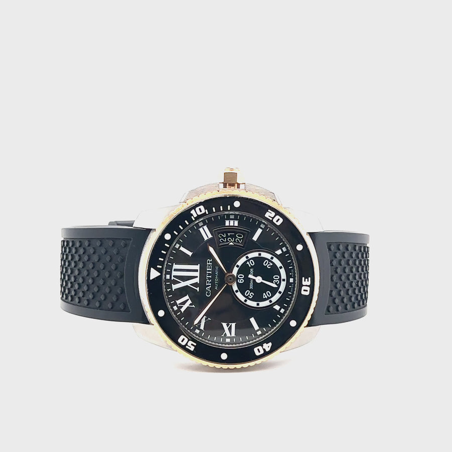 Pre-Owned Stainless Steel and Rubber Strap Calibre Driver Cartier Watch (Gents)