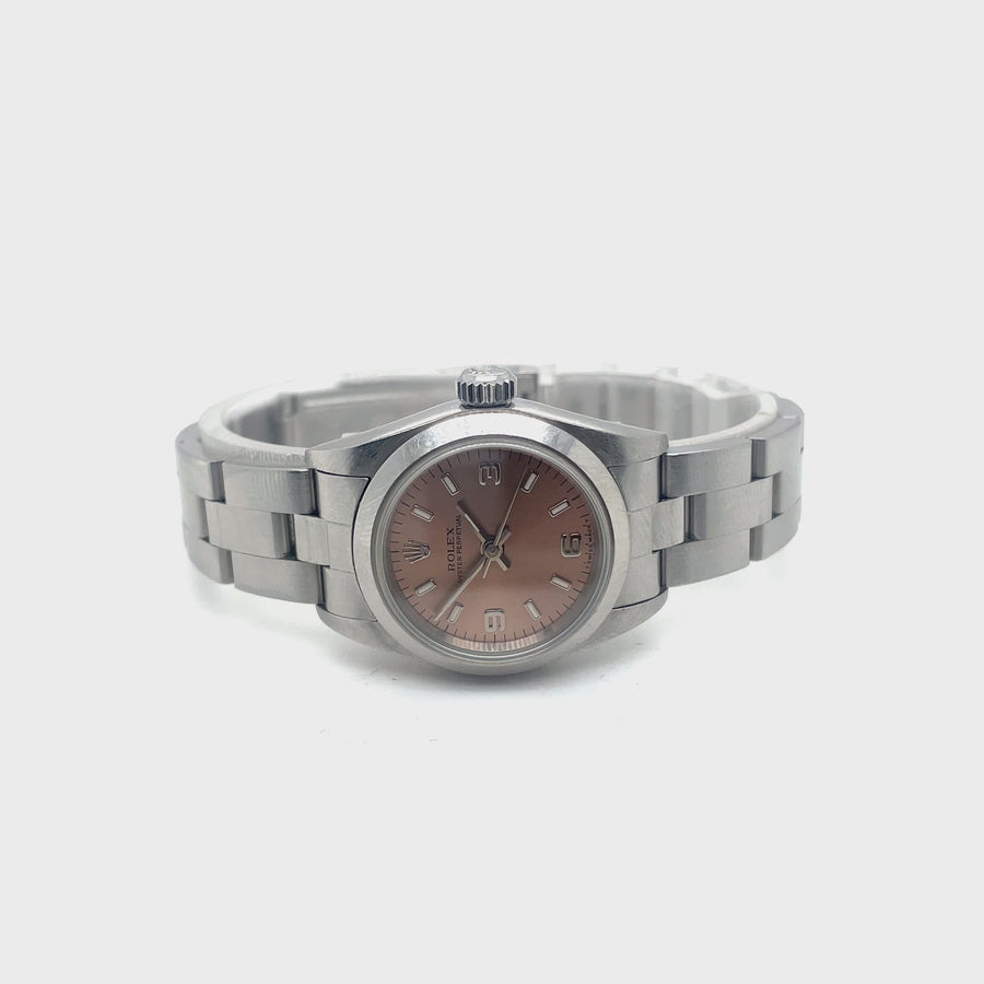 Pre-Owned Stainless Steel Oyster Perpetual Rolex (Ladies)