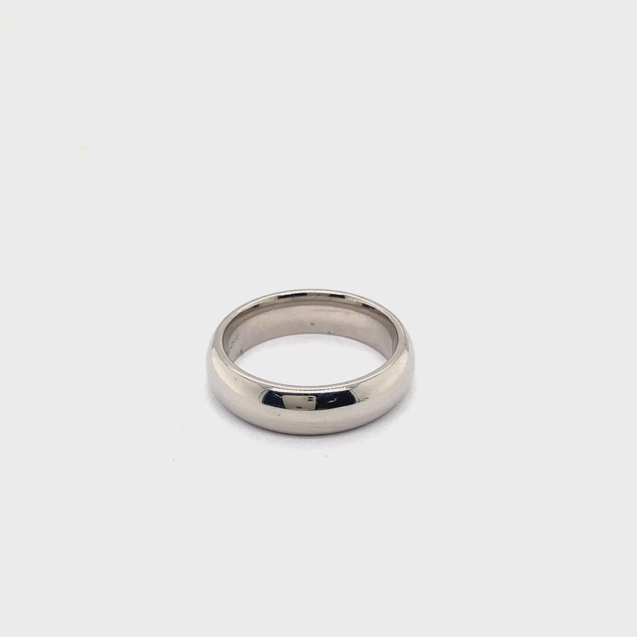 Platinum Wedding Band Ring - Size S 1/2 (NEW!)