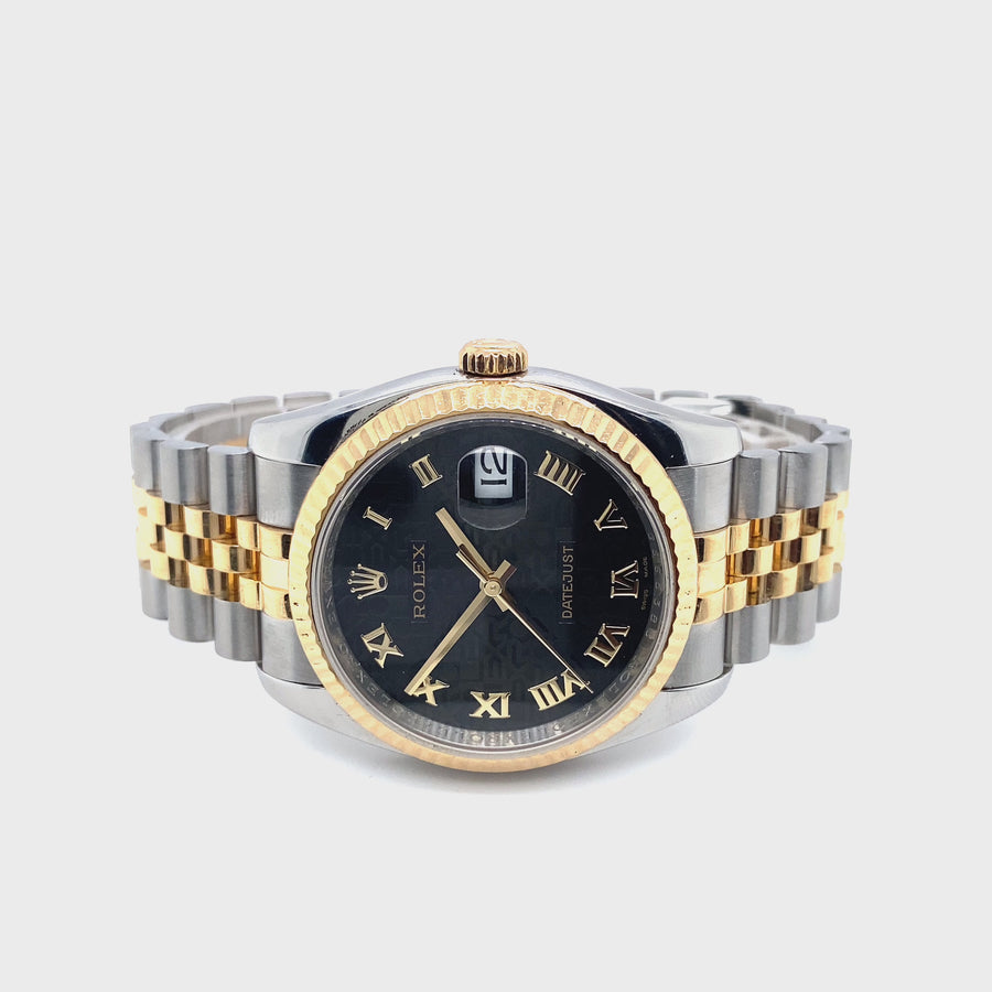 Pre-Owned 18ct Yellow Gold and Stainless Steel Datejust Rolex (Gents)