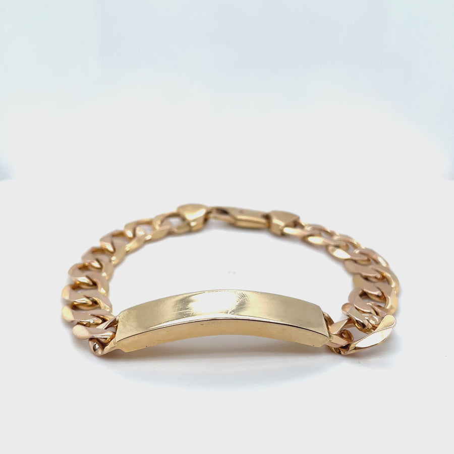 9ct Yellow Gold Identity Bracelet
