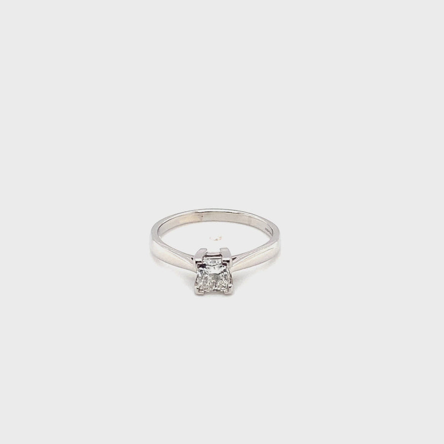 Platinum Single Stone Diamond Ring (c. 0.50ct) - Size N