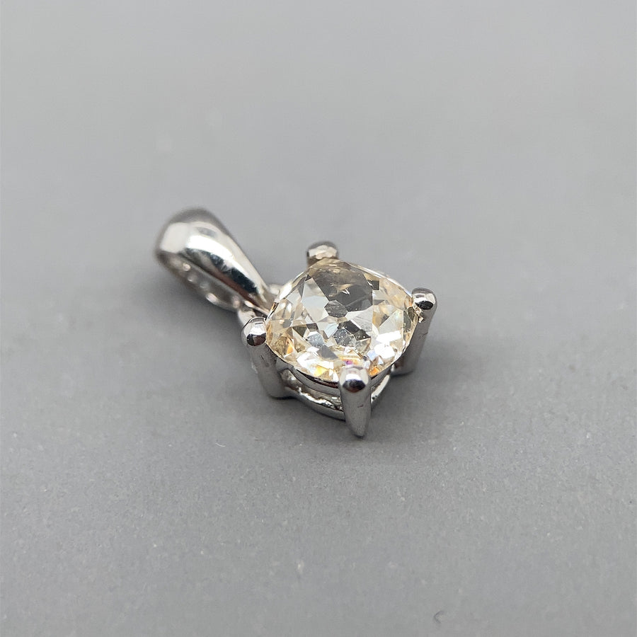 18ct White Gold Single Stone Diamond Pendant (c. 0.60ct)