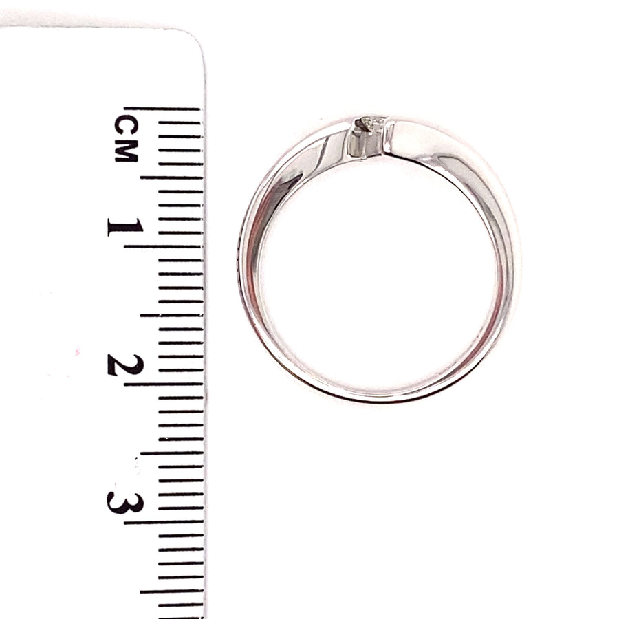 18ct White Gold Single Stone Diamond Ring (c. 0.25-0.30ct) - Size L 1/2