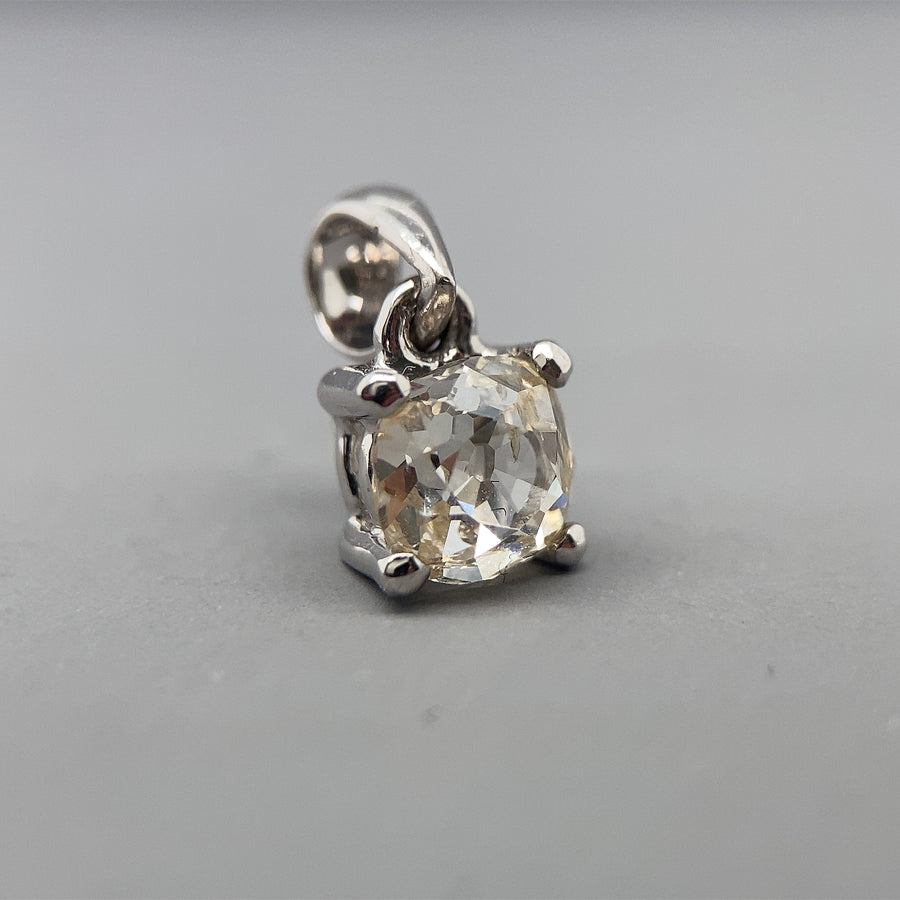 18ct White Gold Single Stone Diamond Pendant (c. 0.60ct)