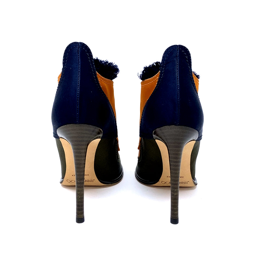 Pre-Owned Jimmy Choo Multi-Colour Satin Stiletto Heels - UK Size 3 (EU 36)