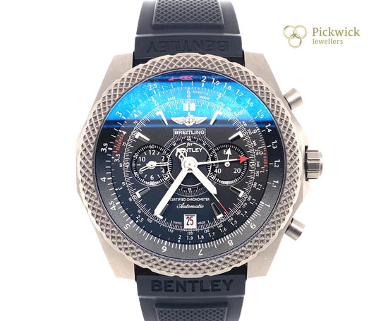 Pre-Owned Stainless Steel and Rubber Strap Bentley Breitling Watch (Gents)