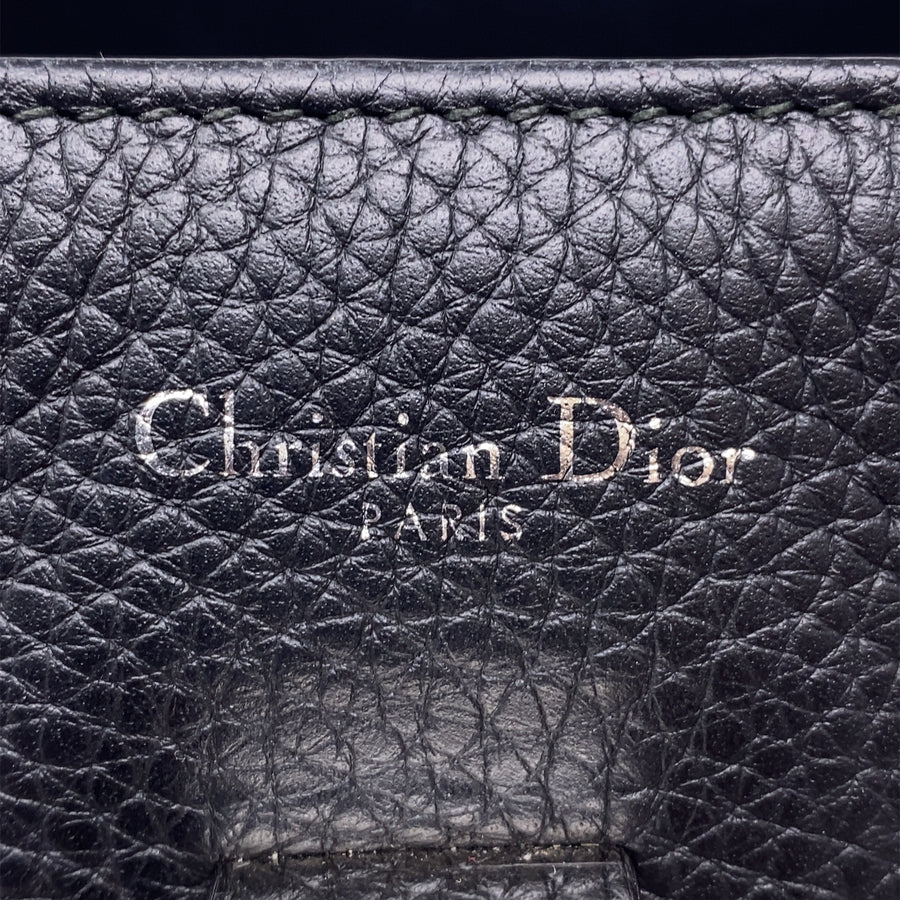 Pre-Owned Christian Dior 'Diorever' Black Leather Satchel Bag