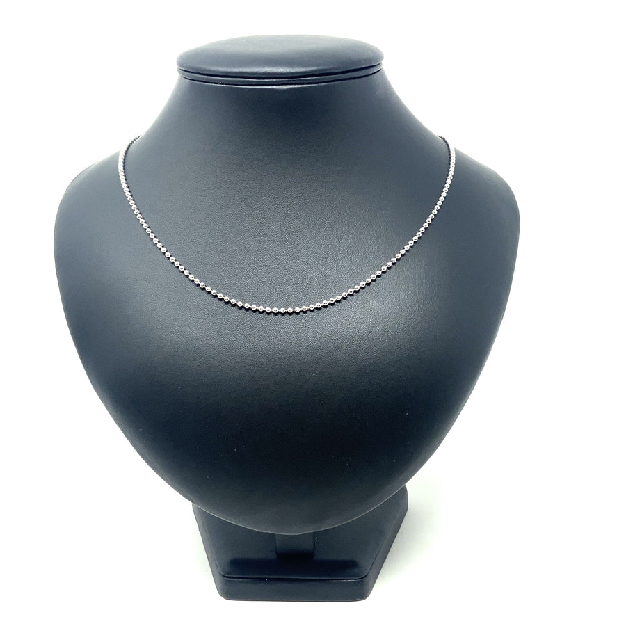 Sterling Silver Fancy Bead Chain (19")