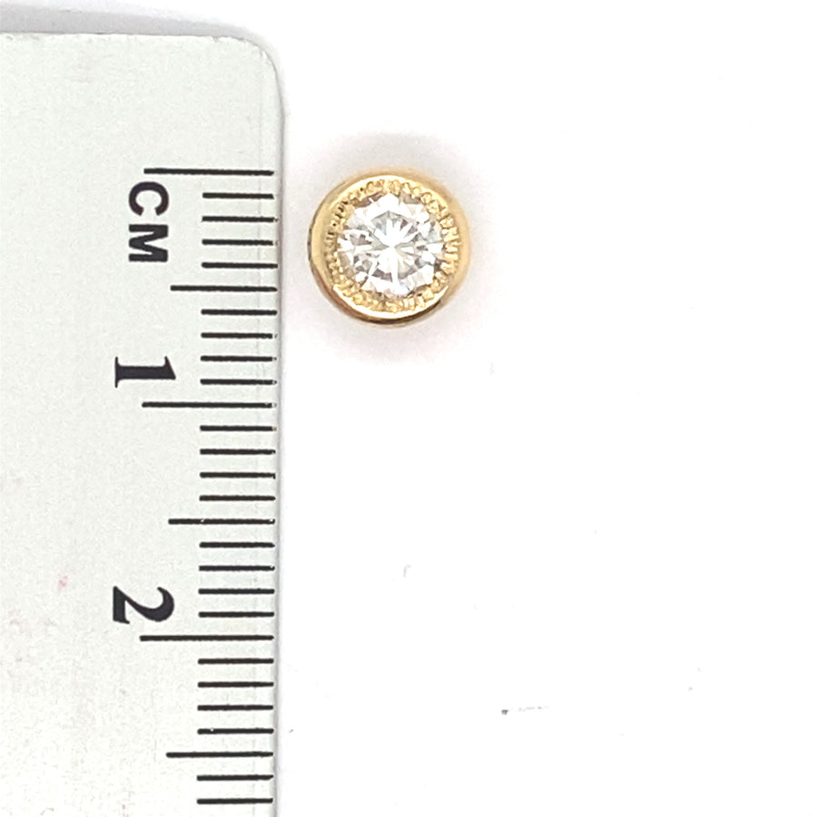 18ct Yellow Gold Single Stone Diamond Pendant (c. 0.35ct) - NEW!