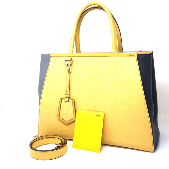 Pre-Owned Fendi 2 Jours Satchel Calf Skin Leather Bag