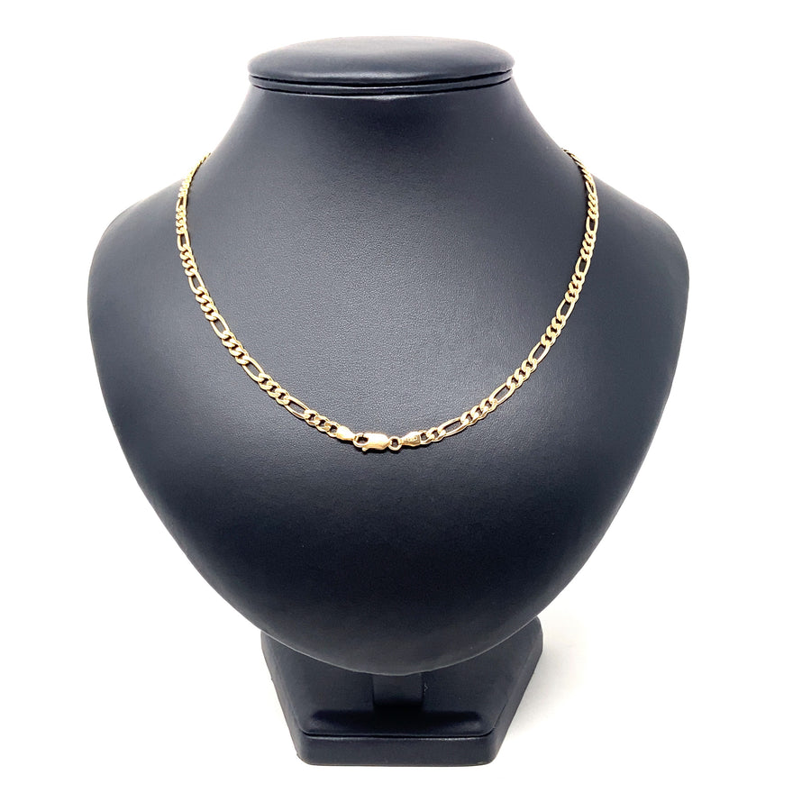 9ct Yellow Gold Figaro Chain (30")