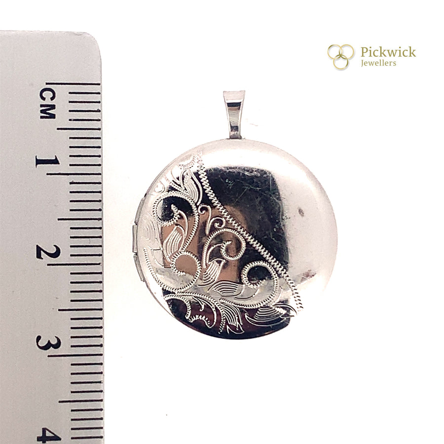 Sterling Silver Engraved Locket (NEW!)