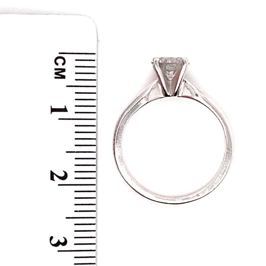 18ct White Gold Single Stone Diamond Ring (c. 0.80ct) - Size I 1/2