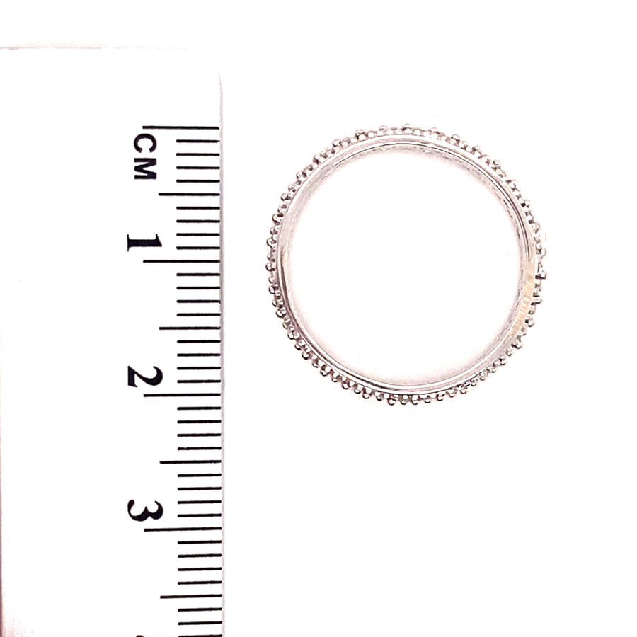 9ct White Gold Diamond Band Ring (c. 0.75ct) - Size N