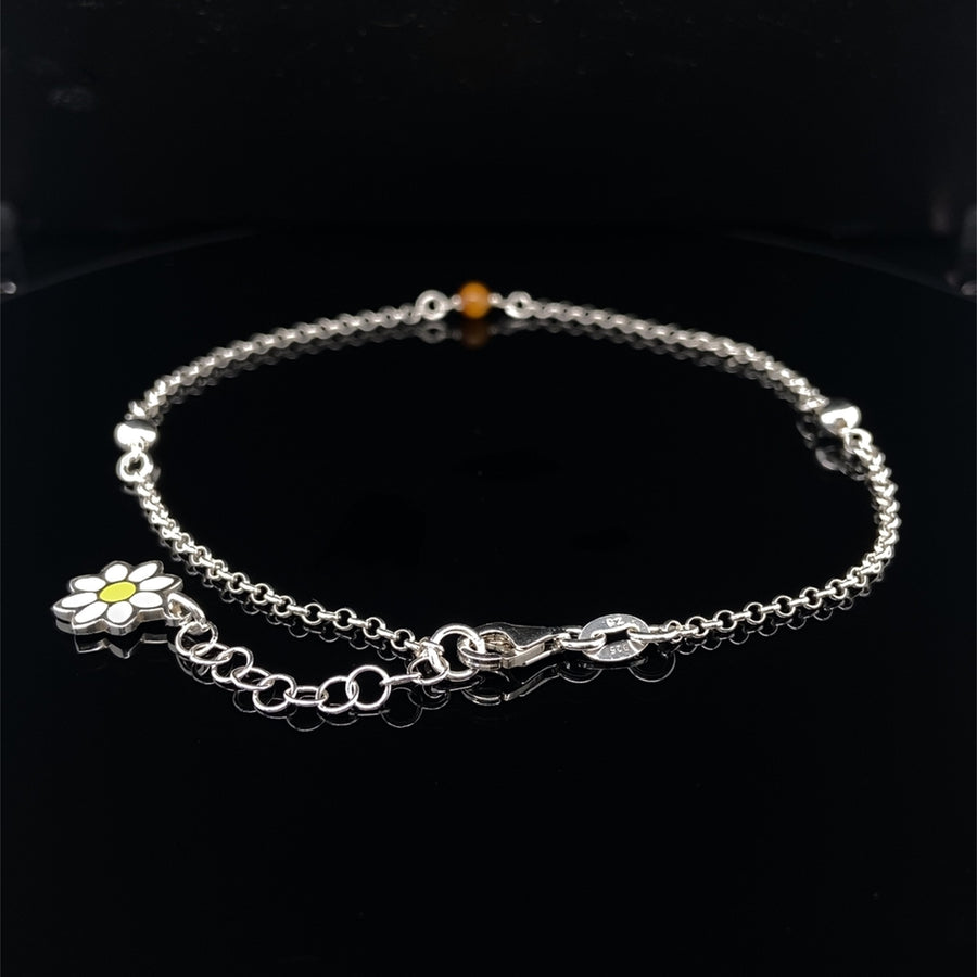 Sterling Silver Daisy Anklet (NEW!)