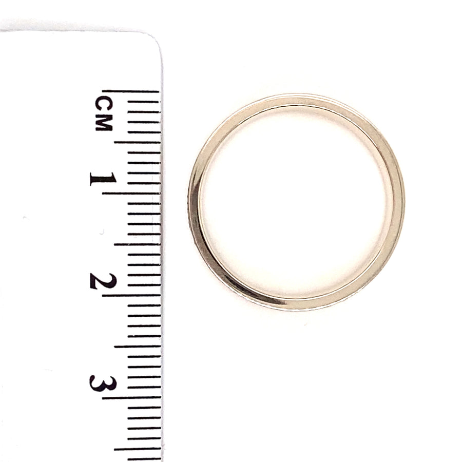18ct Bi-Colour Diamond Set Band Ring (c. 0.40ct) - Size O 1/2