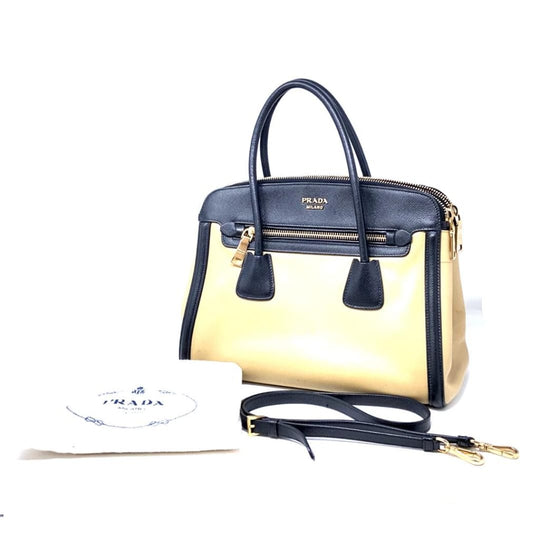 Pre-Owned Prada Milano Canapa Saffiano Leather Bag