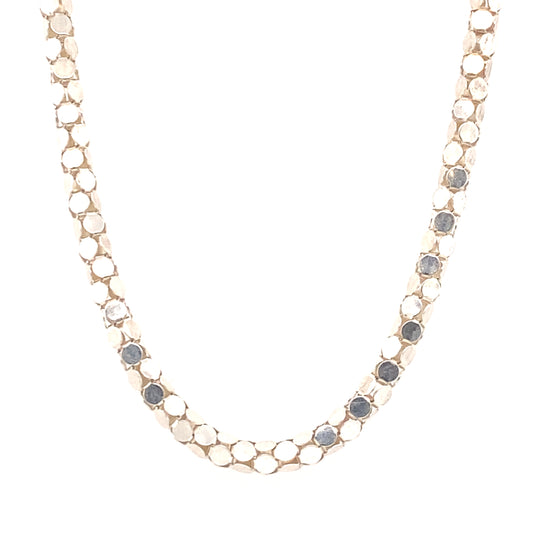 Sterling Silver Fancy Disc Link Chain 16”