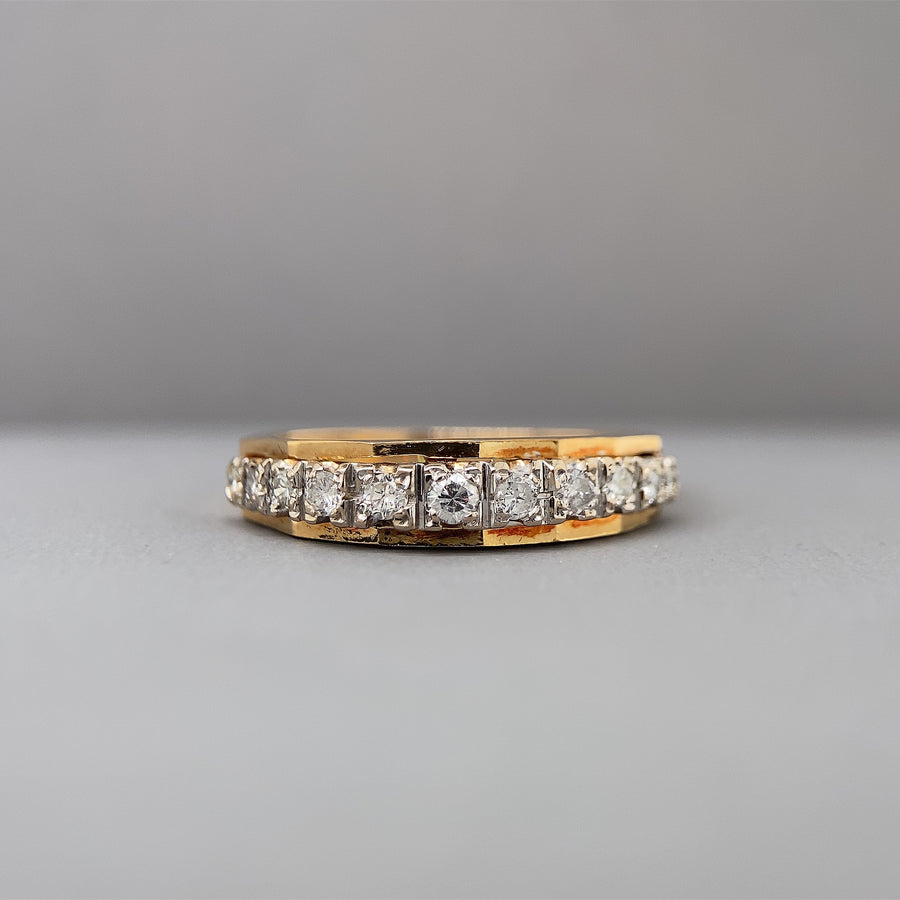 18ct Yellow Gold Diamond Ring (c. 0.25ct) - Size K 1/2