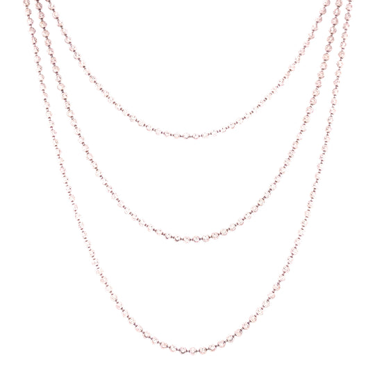 Sterling Silver Triple Layered Ball Necklet (22") (NEW!)