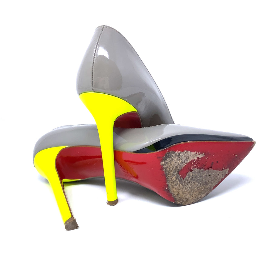 Pre-Owned Christian Louboutin Greige Pigalle Stiletto Heels - UK Size 2 1/2 (EU 35.5)