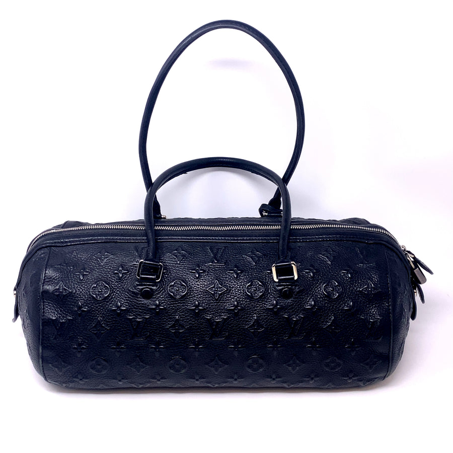 Pre-Owned Louis Vuitton Limited Edition Neo Monogram Revelation Papillon  Black Leather GM Bag