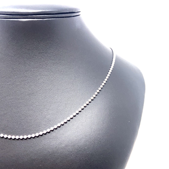 Sterling Silver Fancy Bead Chain (19")