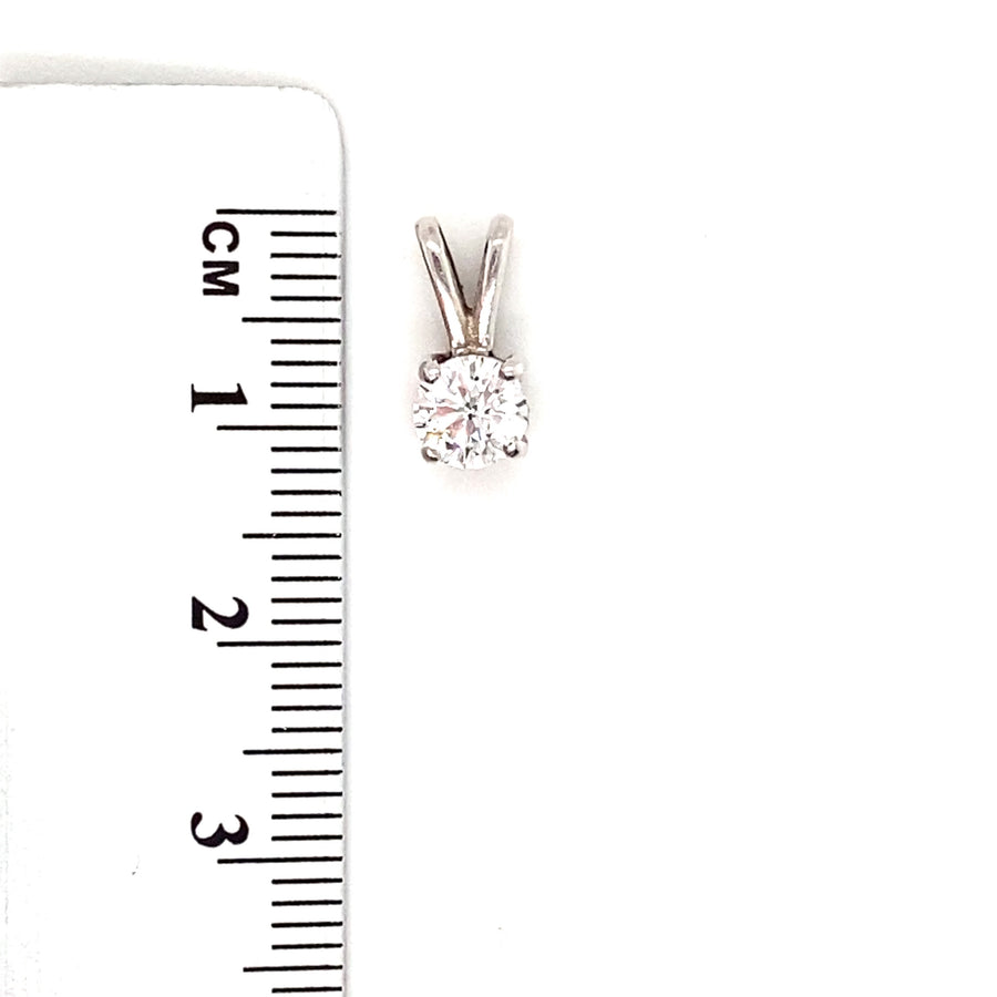 9ct White Gold Diamond Pendant - (c. 0.45ct)
