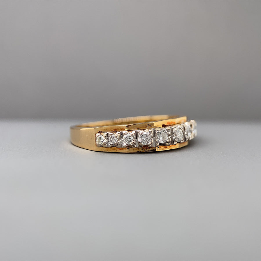 18ct Yellow Gold Diamond Ring (c. 0.25ct) - Size K 1/2