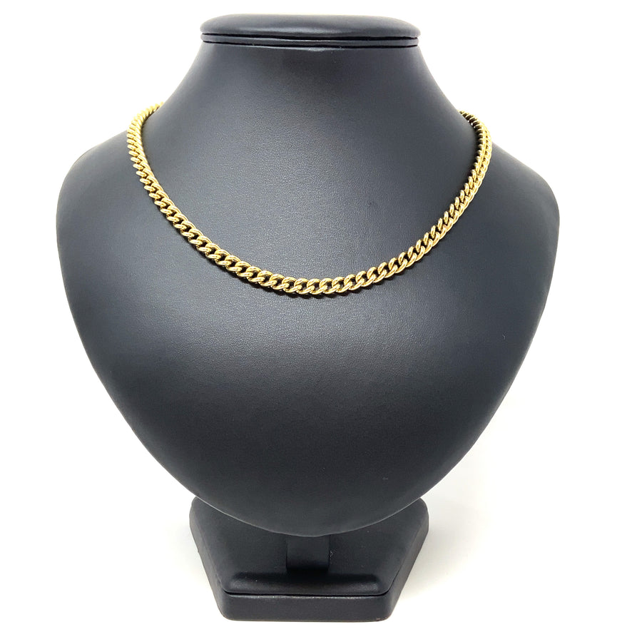 9ct Yellow Gold Curb Chain (18")