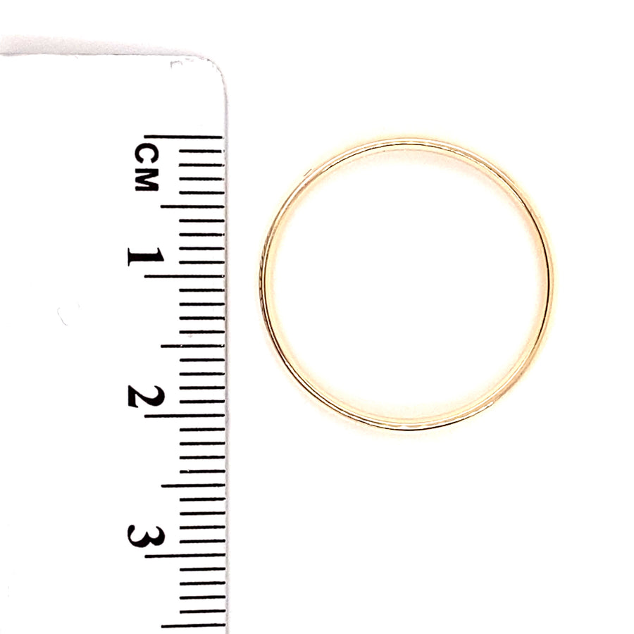 9ct Yellow Gold Plain Band Ring - Size S