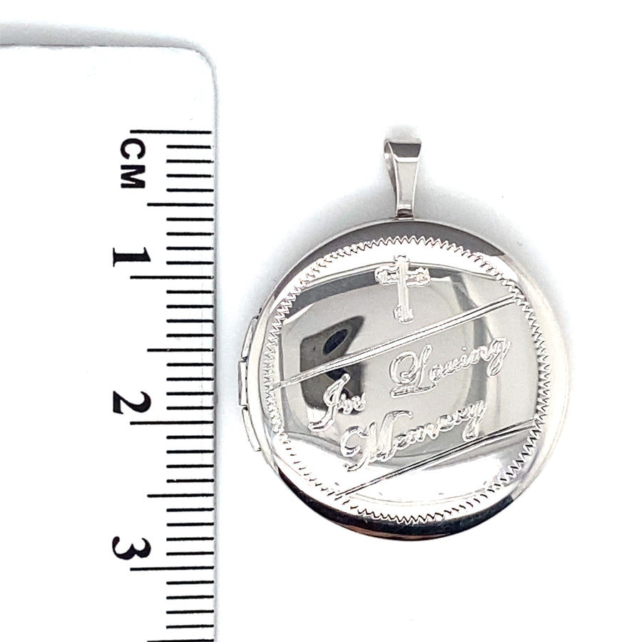 Sterling Silver In Loving Memory Cremation Locket Pendant (NEW!)