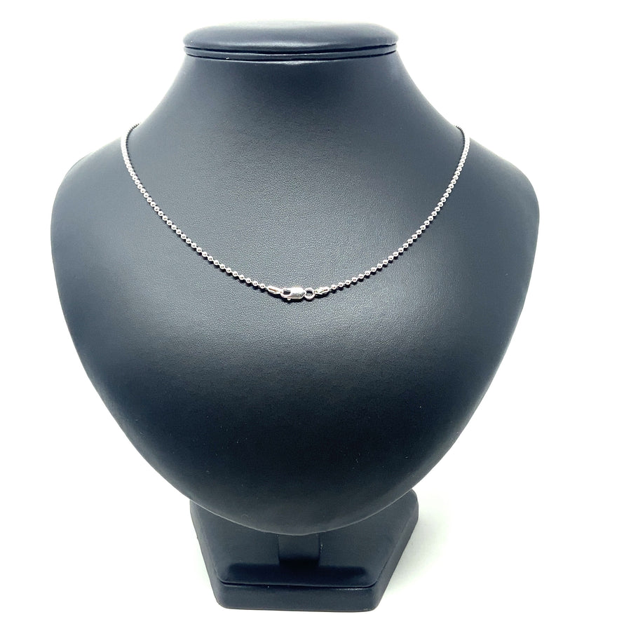 Sterling Silver Fancy Bead Chain (19")