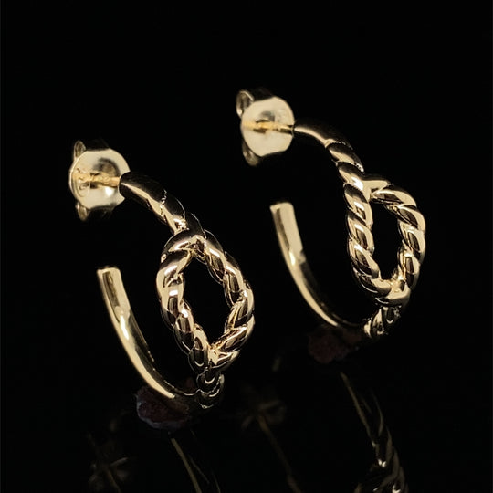 18ct Gold Plated Sterling Silver Hoop Earrings (NEW!)