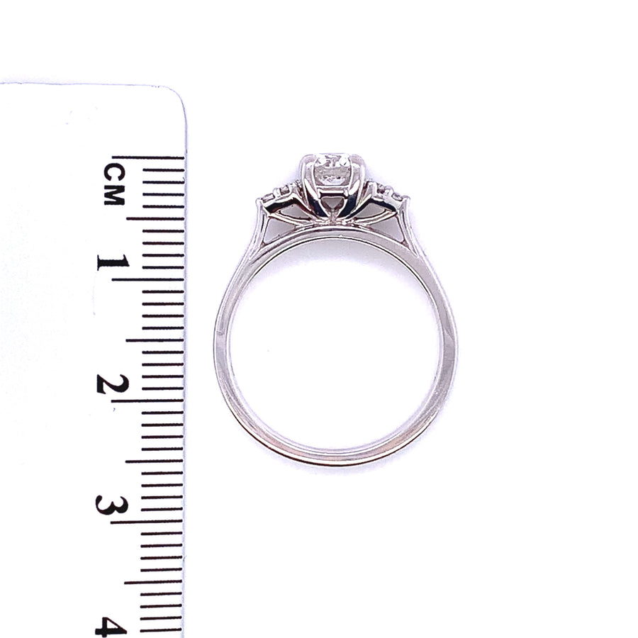 9ct White Gold Diamond Ring (c. 0.50-0.55ct) - Size N