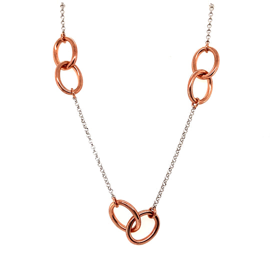 Sterling Silver Rose Link Fine Chain 16" (NEW!)