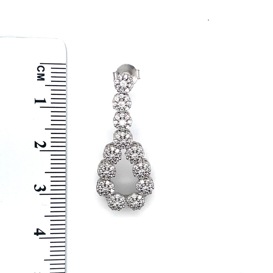 Sterling Silver Cubic Zirconia Drop Earrings (NEW!)